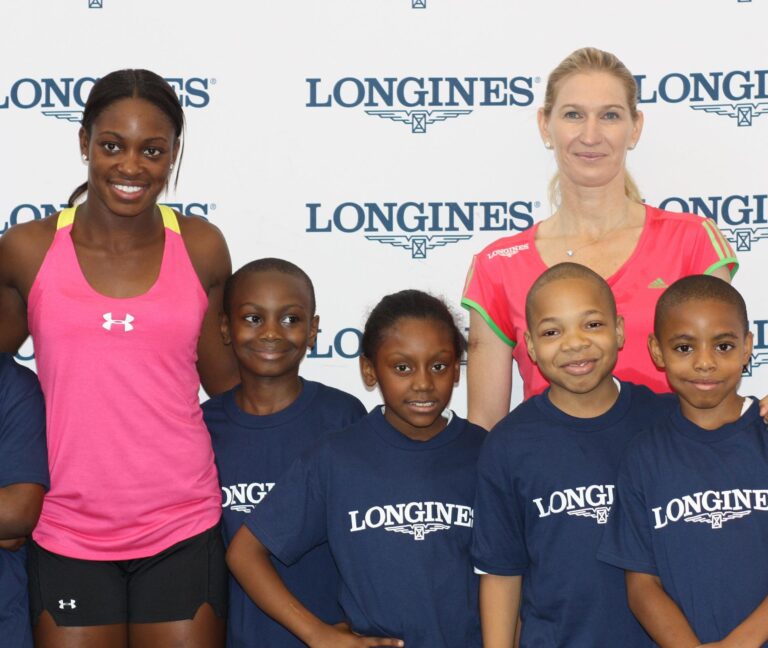 Stefanie Graf and Sloane Stephens at Longines Center Court for Kids