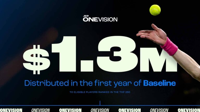 ATP’s Baseline Program Distributed $1.3 Million to Players in 2024; Guarantees Minimum Earnings For Top 250 Players For First Time In Tennis History