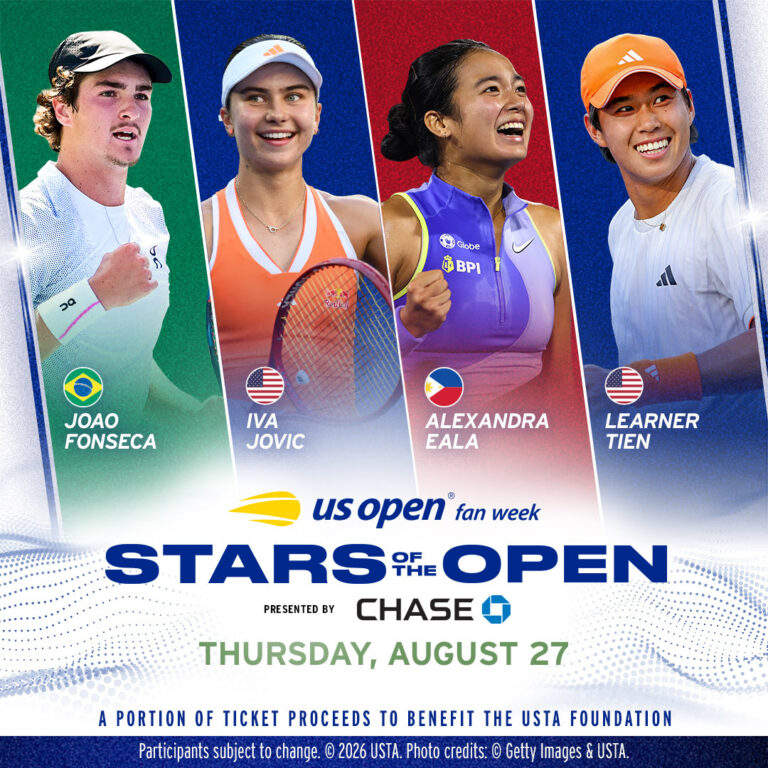 Alex Eala, Joao Fonseca, Iva Jovic and Learner Tien To Headline 2026 ‘Stars Of The Open’