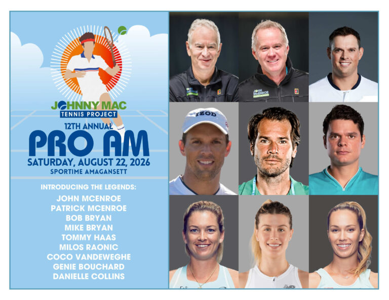 John & Patrick McEnroe Headline World’s Largest One-Day Tennis Pro-Am To Benefit The Johnny Mac Tennis Project